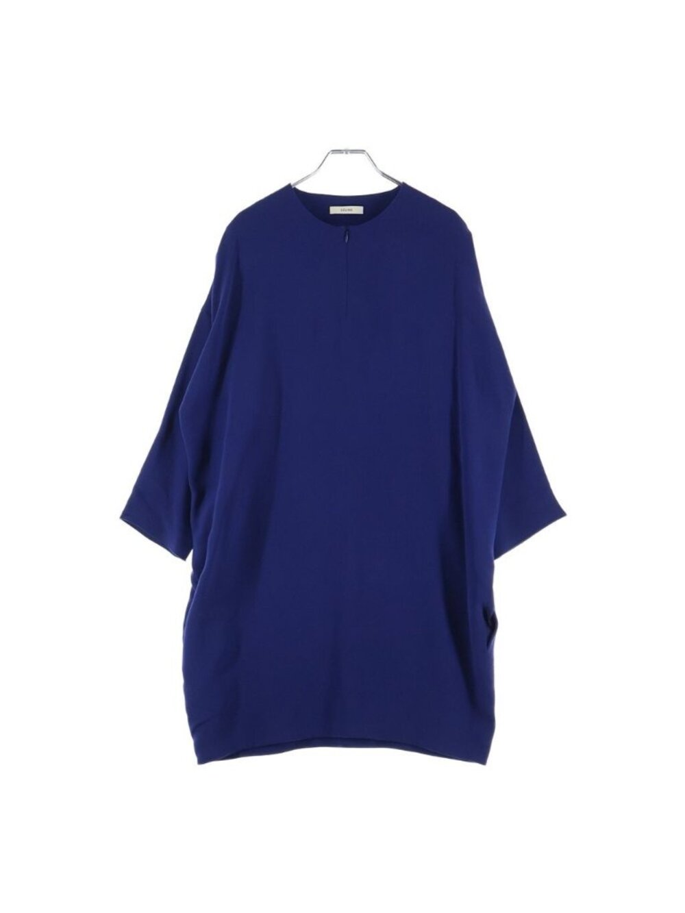 Celine Dress Three Quarter Sleeve Silk Blue - Picture 1 of 8
